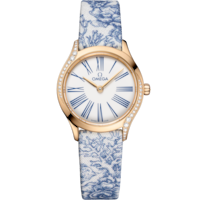 De Ville Mini Trésor 26 mm, oro Moonshine™ su toile de Jouy - 428.57.26.60.04.001