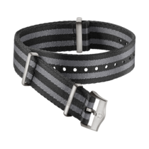 NATO-Armband - Schwarz-graues Polyamidarmband mit 5 Streifen - 031Z017955