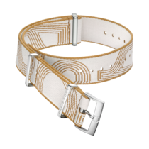 Bracelet NATO - Bracelet en polyamide blanc et jaune - 031Z019139