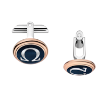 Omegamania Bouton de manchette, Or rouge 18K, Cabochon en nacre, Acier inoxydable - CA02DG0700305