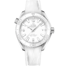 Seamaster Planet Ocean 600M 39,5 mm, Stahl mit Lederarmband - 215.33.40.20.04.001