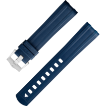 Two-piece strap - Seamaster Diver 300M blue rubber strap with pin buckle - 032CVZ010127